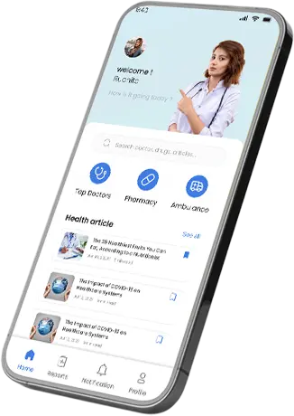 Mobile Showing health care application
