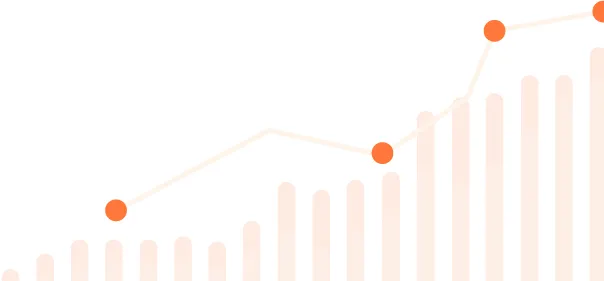 Graph representing performance statistics and business growth