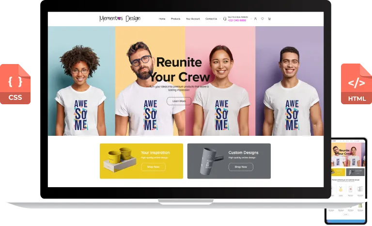 Animated key image demonstrating fluid transitions in website design