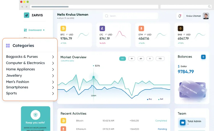 Animated key image illustrating interactive features for enhanced user experience