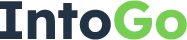 Into-go white logo symbolizing brand transition or action