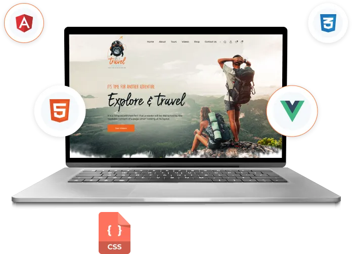 Layout image showing creative visual design and interactive web features