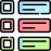 Middle graphic in product comparison layout