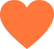 Orange heart icon for engagement and positivity