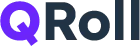 Qroll white logo for business services branding
