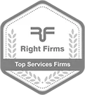 RightFirms logo for top-rated software and service providers