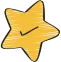 Star with tick icon for verified ratings and reviews
