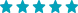 Stars icon for rating and reviews on digital platforms