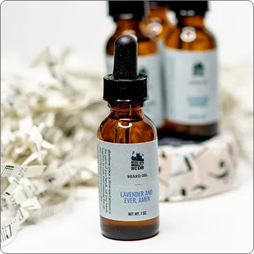 White Background photography Suds beard oil